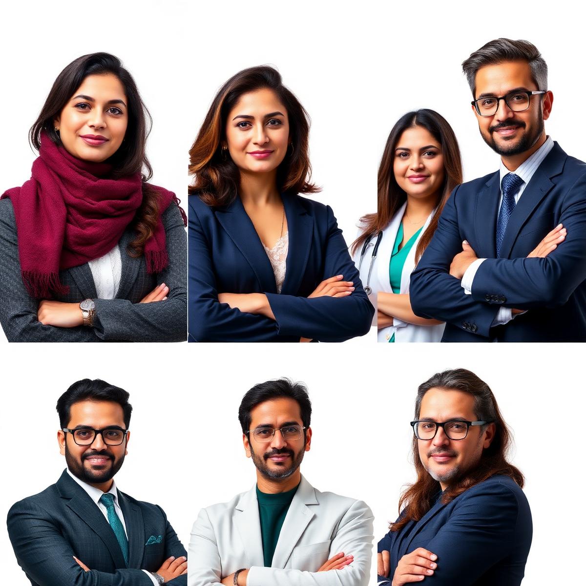 Diverse Pakistani professionals